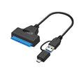2-in-1 USB & Type-C to SATAIII Adapter for 2.5 Inch SSD-HDD Hard Disk By GC