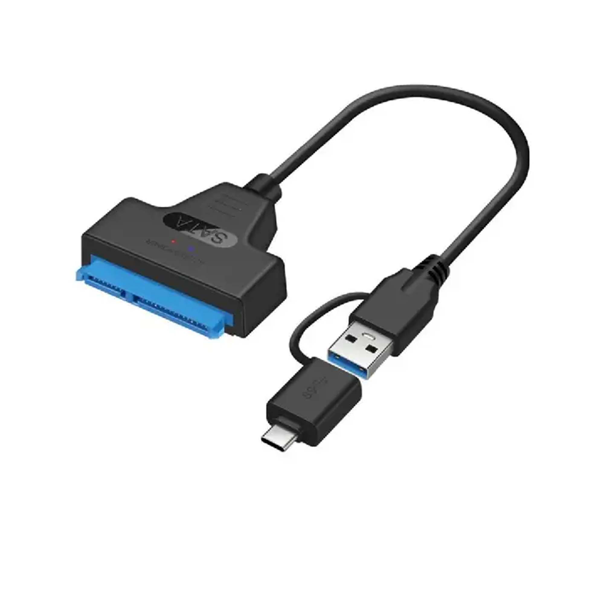 2-in-1 USB & Type-C to SATAIII Adapter for 2.5 Inch SSD-HDD Hard Disk By GC